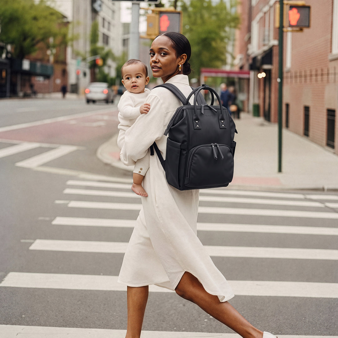 ALUXO Active X  -  Unisex Baby Bag - BLACK