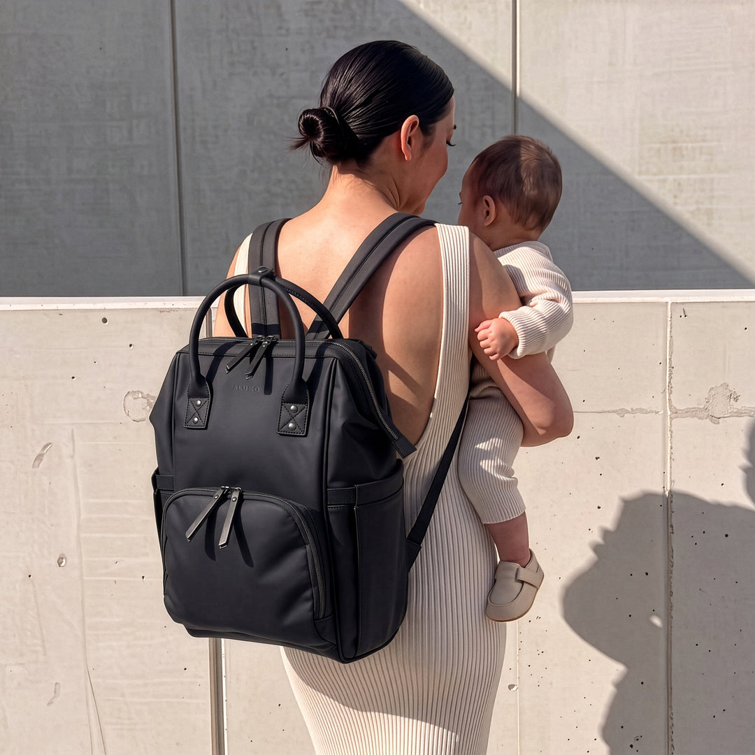 ALUXO Active X  -  Unisex Baby Bag - BLACK