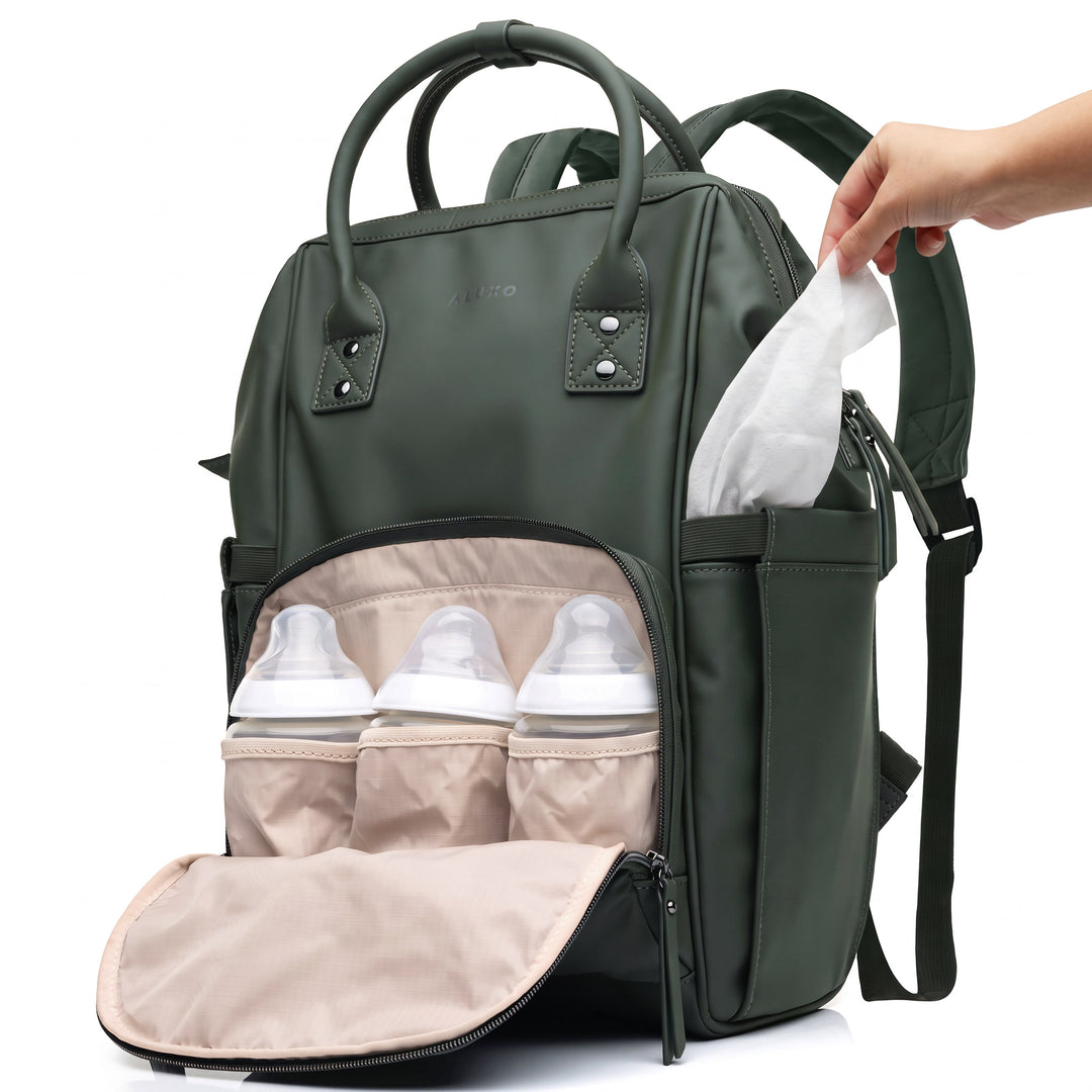 ALUXO Active X  -  Unisex Baby Bag - OLIVE GREEN