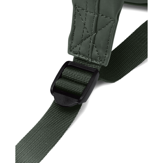 Close-up of the adjustable shoulder strap buckle on the Active X baby bag